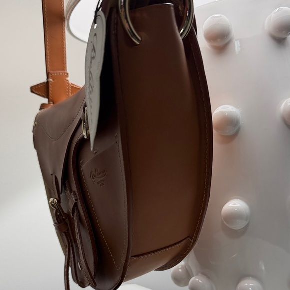 Baldinini Tan Leather Saddle Bag - Picture 5 of 6